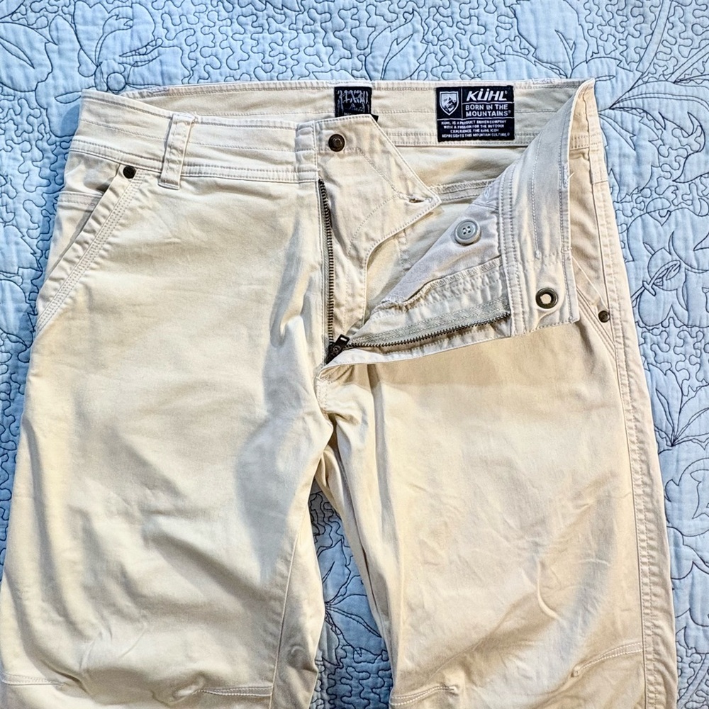 ♨️KÜHL The Slackr Pants Tan Performance Outdoor Mens 31x30💛 - Picture 5 of 14
